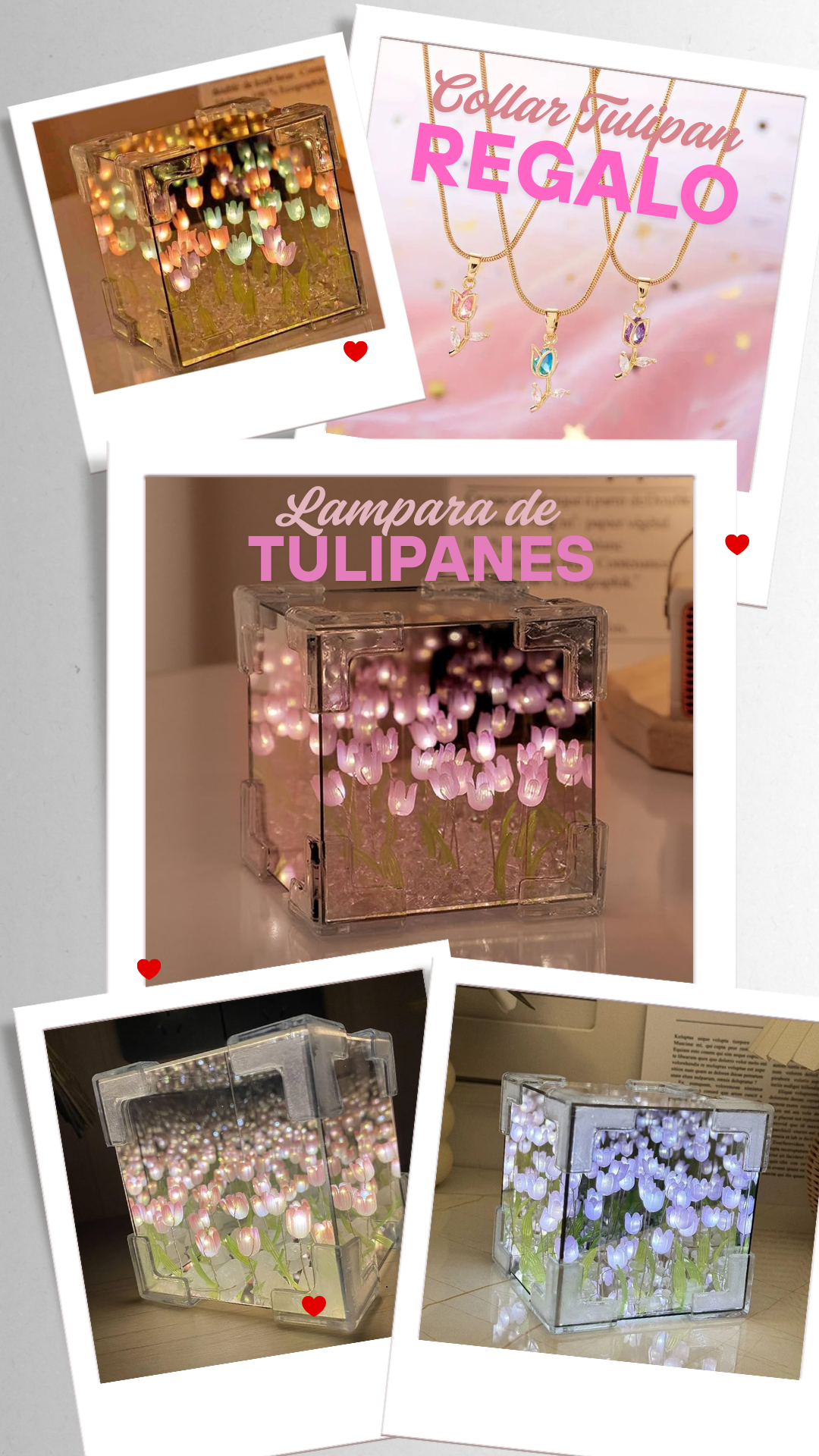 Lámpara de Tulipanes + Collar de Tulipan