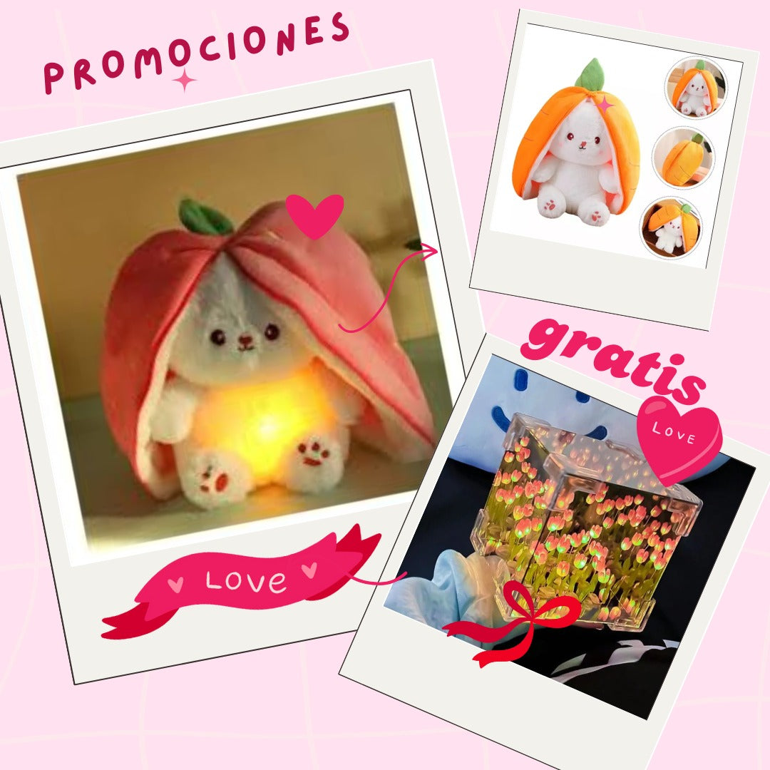 Conejo que respira + Lampara de Tulipanes